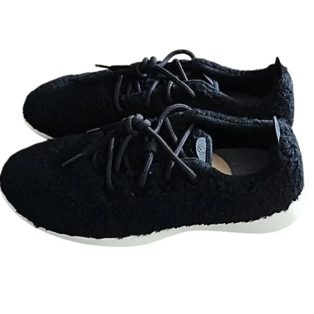 allbirds Merino Wool Runner Fluff Sneakers Size 11 Men's New Black Comfort